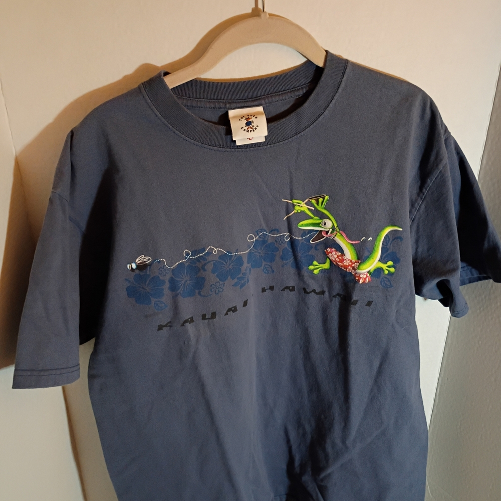 The Duck Company Women's Blueish Grey Short Sleeve Tee Kauai Hawaii